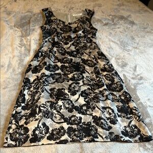 L.K. Bennett Black and Gray Floral Dress
